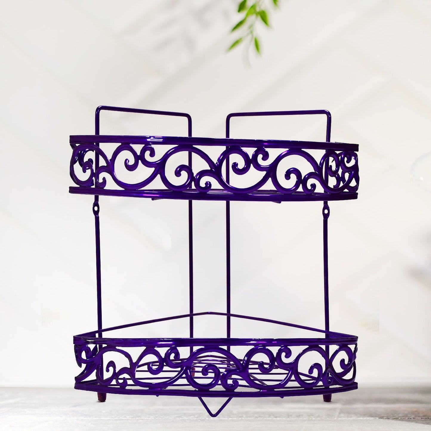 5164 Steel Corner Rack High Quality 32cm Rack For Home & Bathroom Use