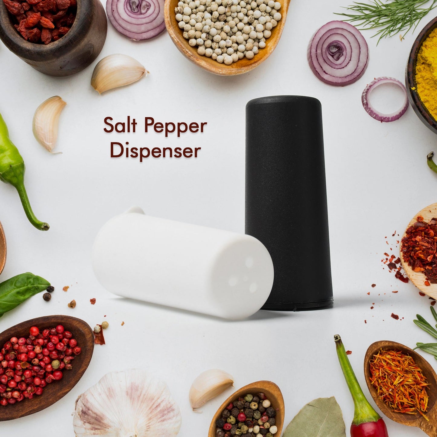 5317 Salt Pepper Dispenser Dining Table Spice Storing Use & New Look Dispenser For Home & Hotel Use