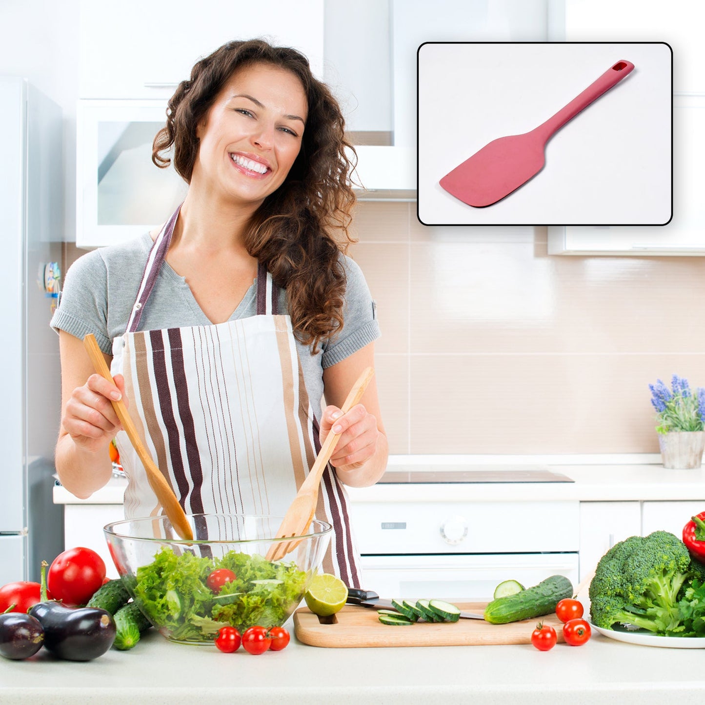 5376 SILICON NON-STICK HEAT RESISTANT KITCHEN SPATULA PREMIUM SPATULA ( 1PC )