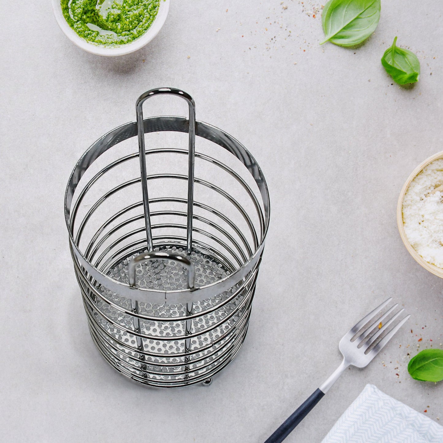 5185 Cutlery Holder Steel 20cm forks & Spoon Holder For Kitchen Use