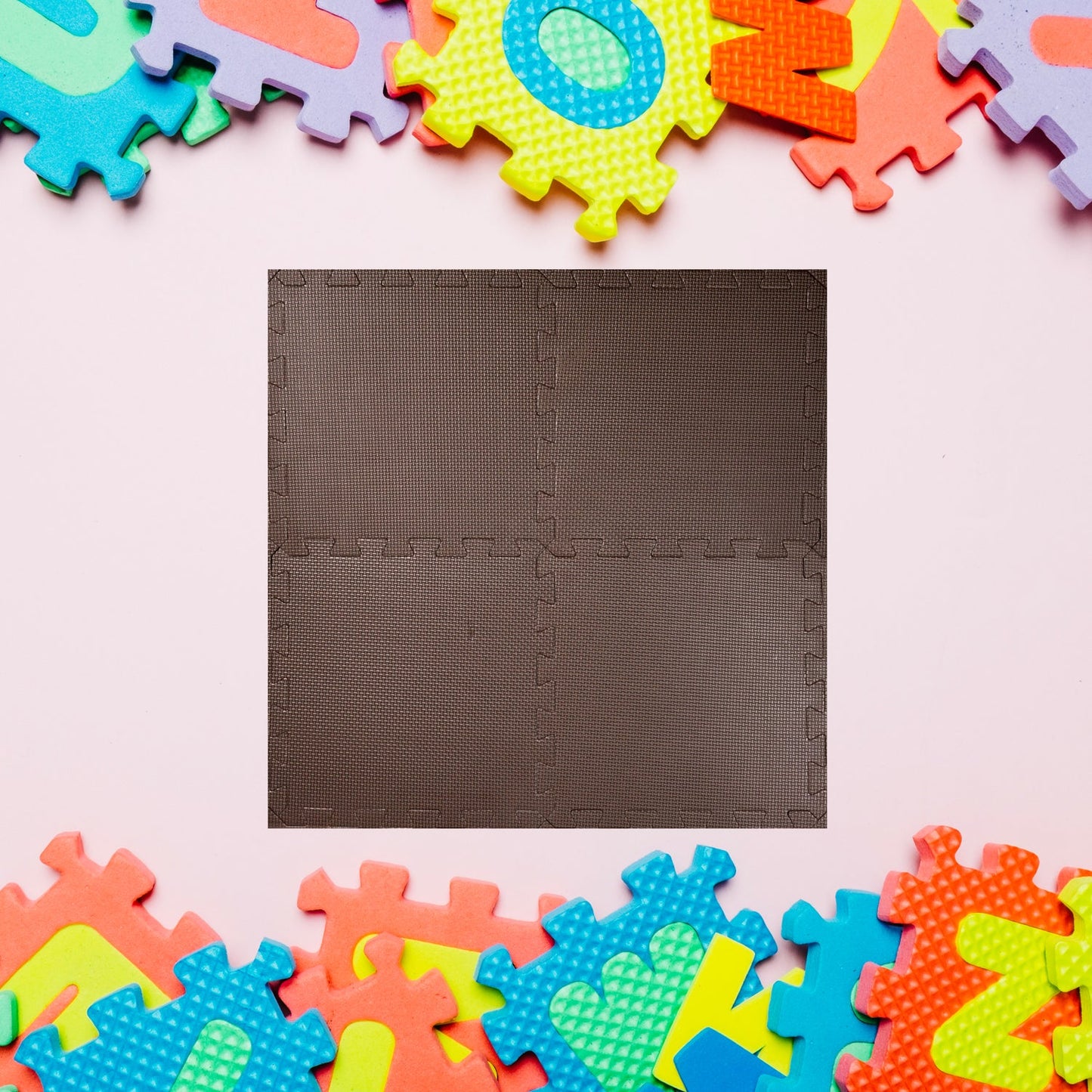 7538 KIDS MATS FOR FLOOR SOFT PLUSH FOAM BABIES PUZZLE INTERLOCKING PLAY MATS FOR CRAWLING PLAYING TILE MAT CARPET RUG FOR INFANTS AND TODDLERS (SIZE :- 63X63CM SET OF 4PC)