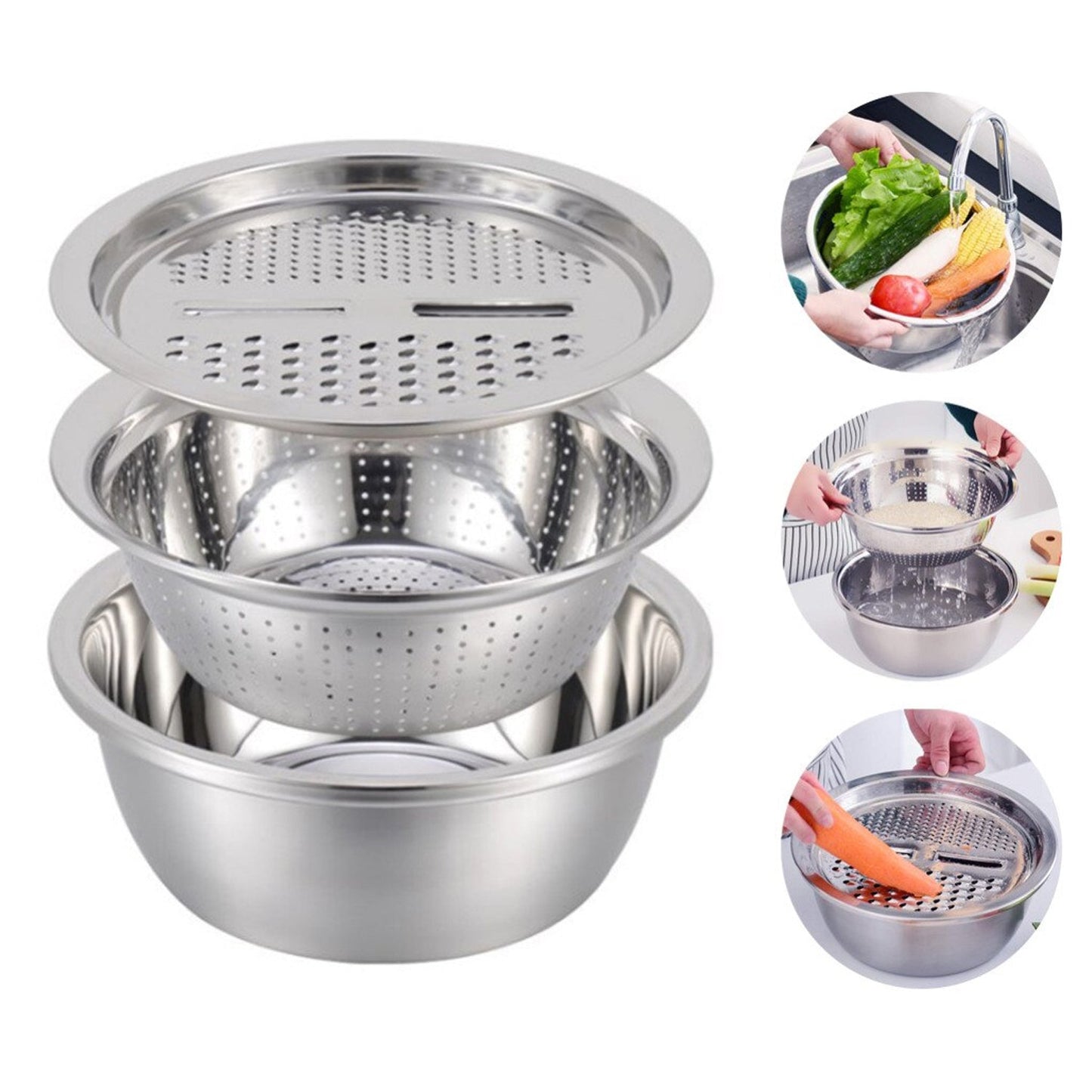 2601 3 in 1 Kitchen Multipurpose Julienne Grater Salad Maker 