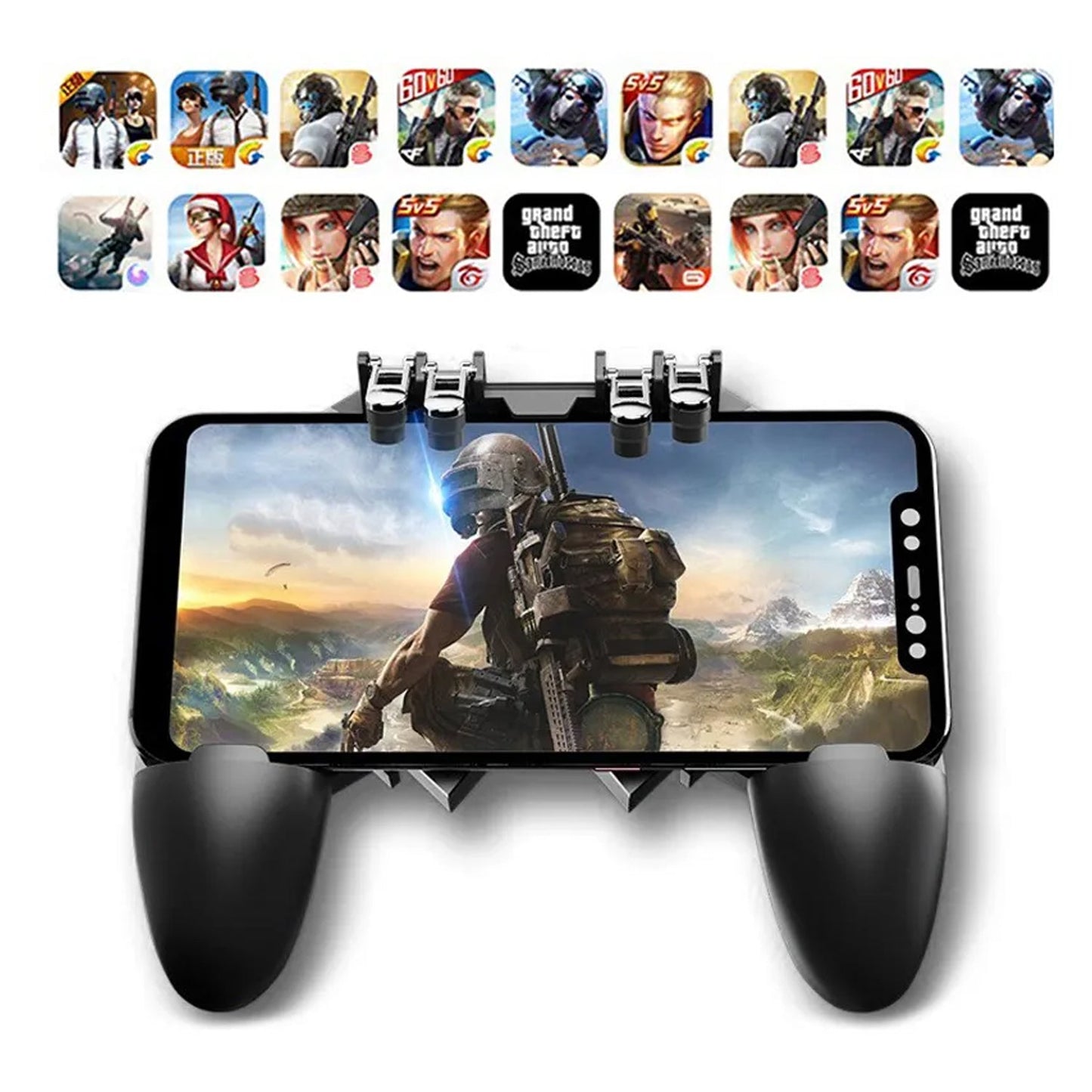 6373 Portable Mobile Game Pad Controller with 4 Triggers For All Games Use of Survival Mobile Controller 