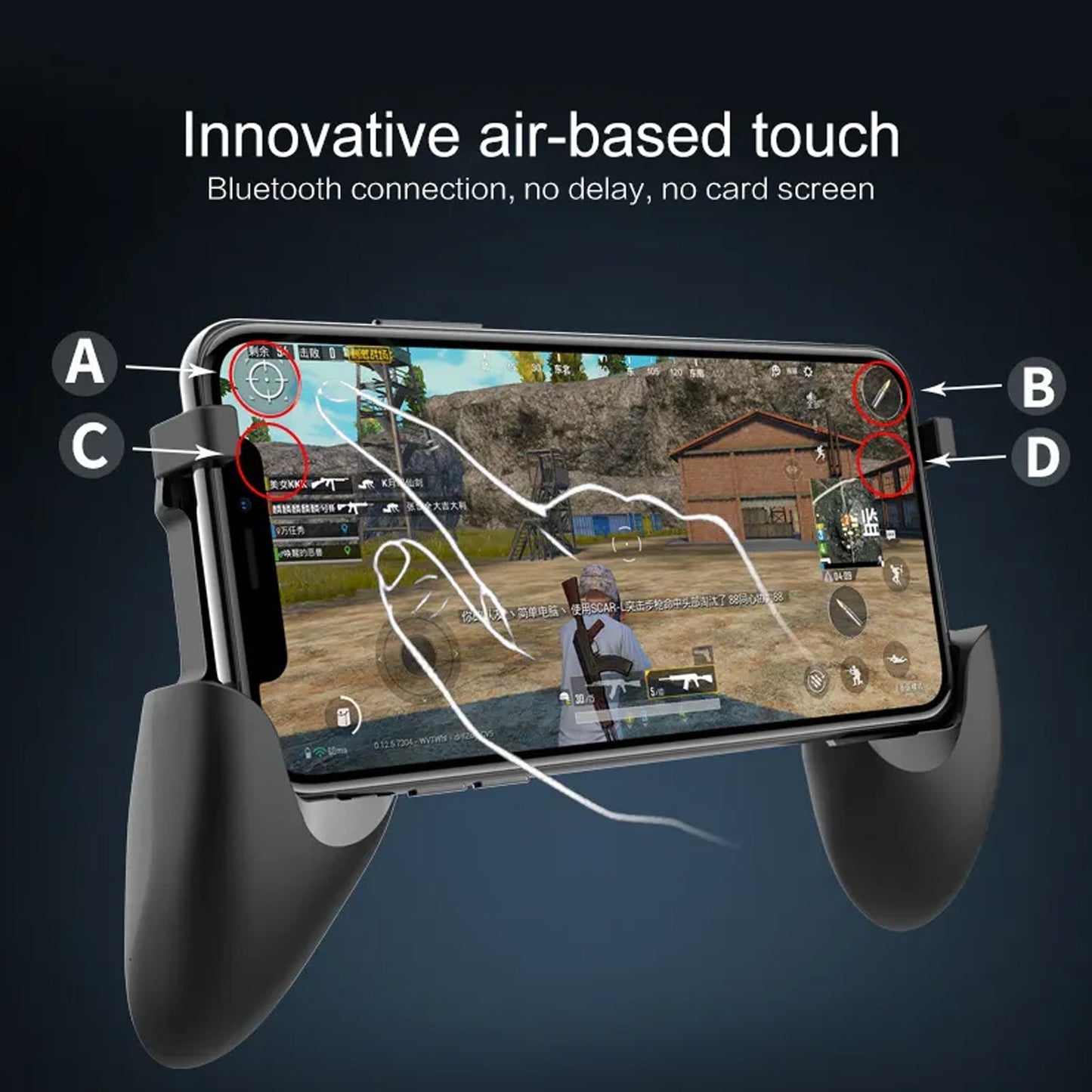 6373 Portable Mobile Game Pad Controller with 4 Triggers For All Games Use of Survival Mobile Controller 