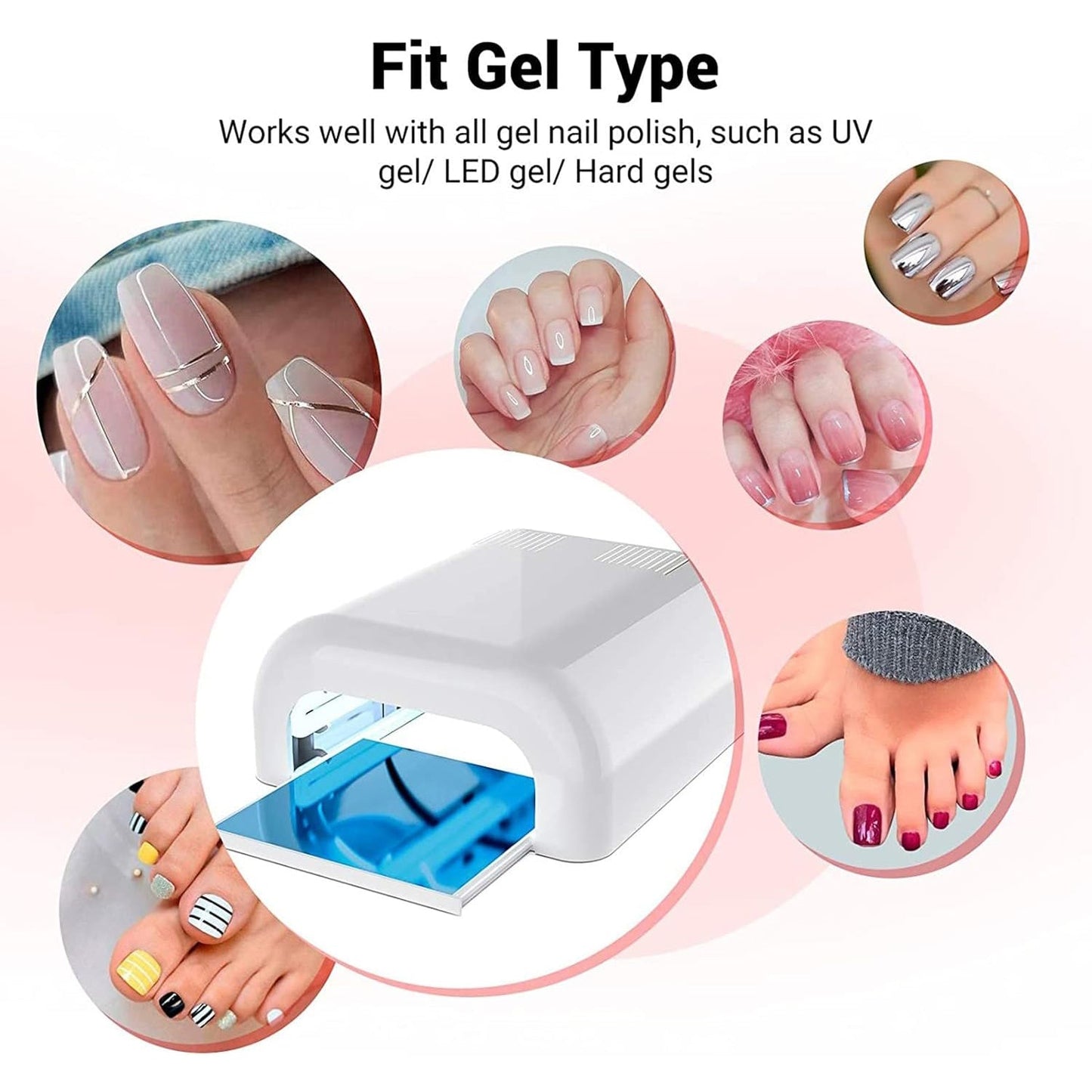 UV Glue Nail Curing Lamp 4 Tubes 36w Fast Curing Lamp (1 Pc)