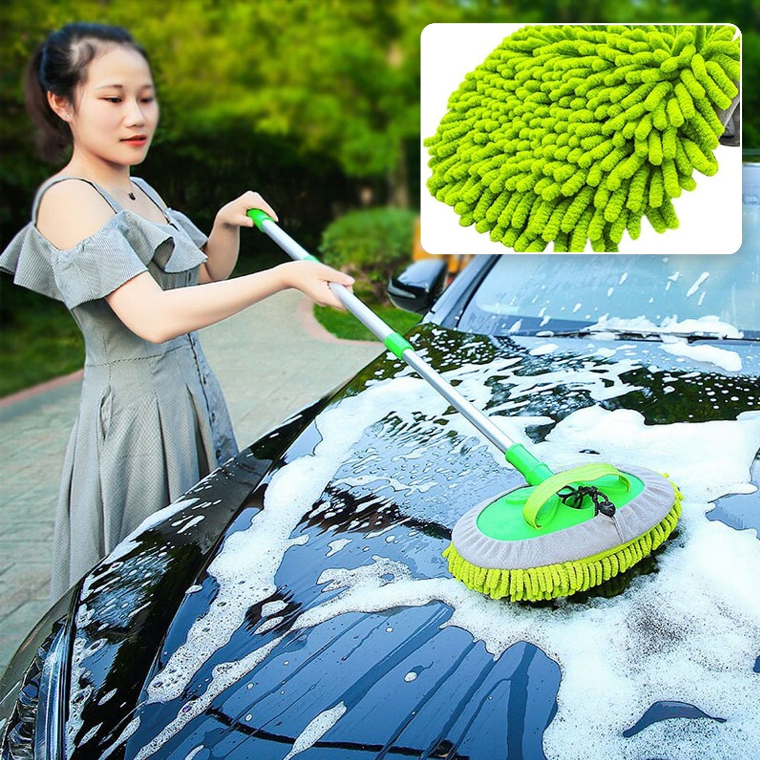 7848 MICROFIBER FLEXIBLE MOP CLEANING ACCESSORIES | MICROFIBER MOP | BRUSH | DRY/WET HOME, KITCHEN, OFFICE CLEANING BRUSH EXTENDABLE HANDLE 