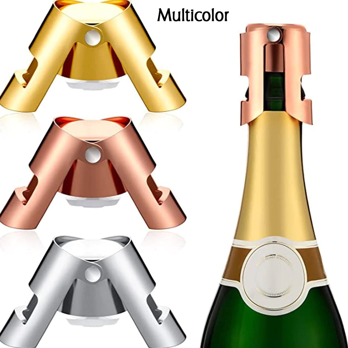 2333 Stainless Steel Sealed Sparkling Champagne Bottle Stopper Small size 