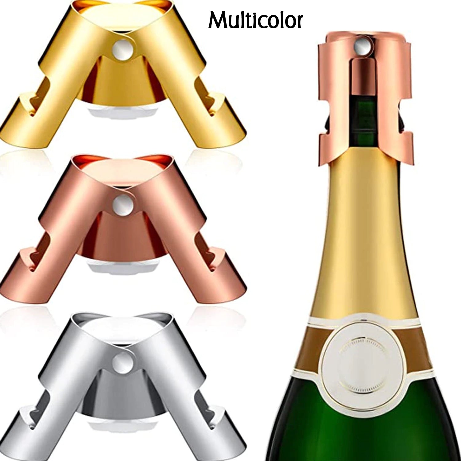 2333 Stainless Steel Sealed Sparkling Champagne Bottle Stopper Small size 