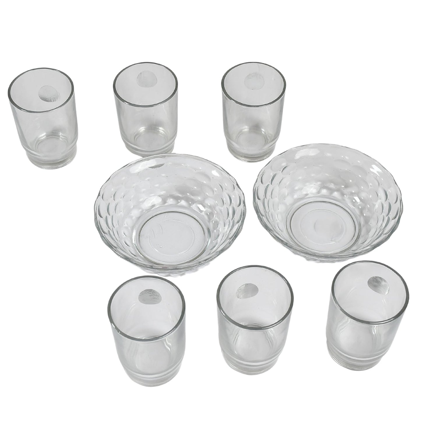 5292 Bowl & Glass Set Best Serving Set 2 Bowl & 6 Glass Set For Home & Kitchen Use 