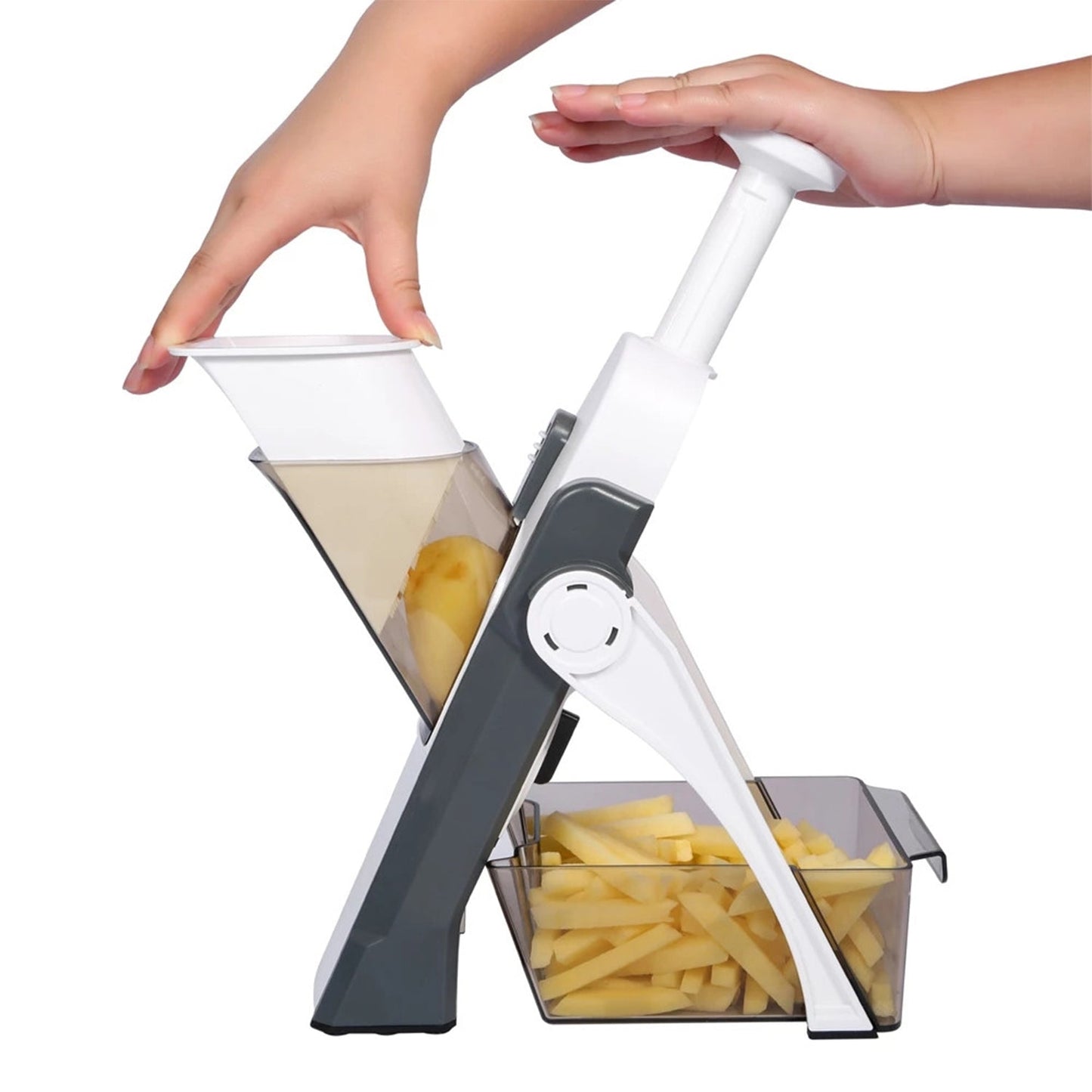 MULTI FUNCTIONAL TIME SAVING ADJUSTABLE HAND PRESS VEGETABLES CHOPPER