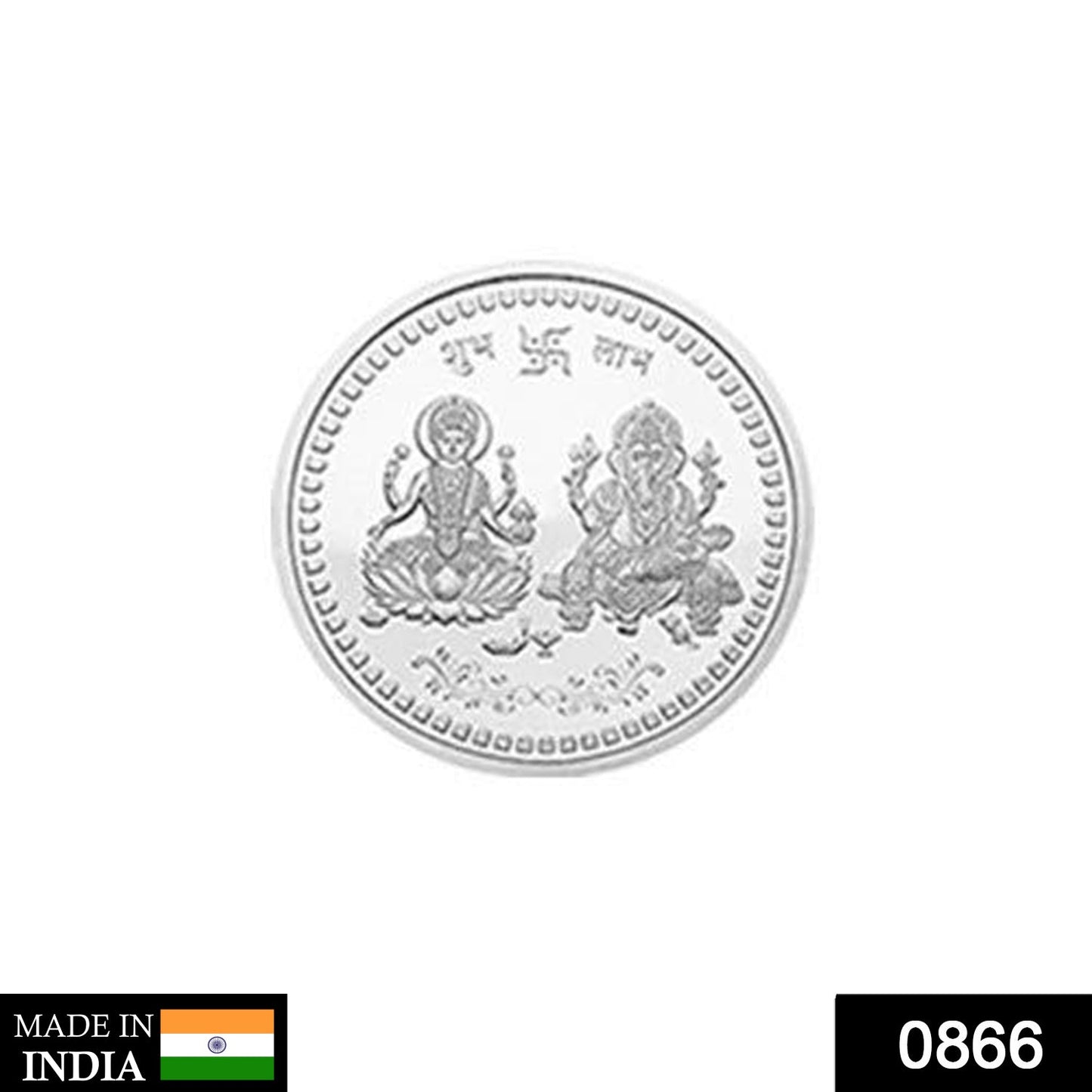 866 Silver color Coin for Gift & Pooja 