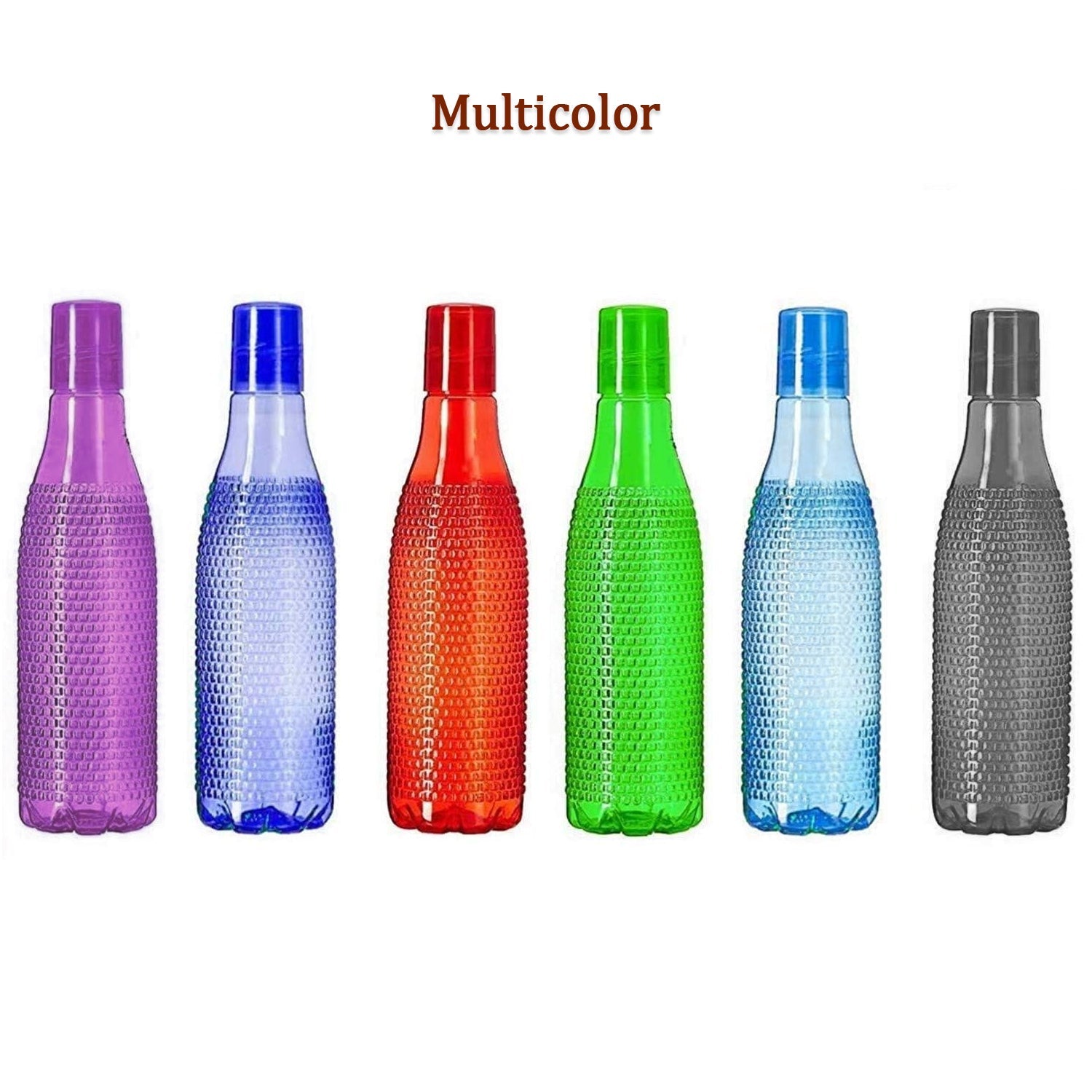 5306 Plastic Fridge Water Bottle | Bubble Design Water Bottle | Use For Fridge, Home and Office ( Brown Box ) 