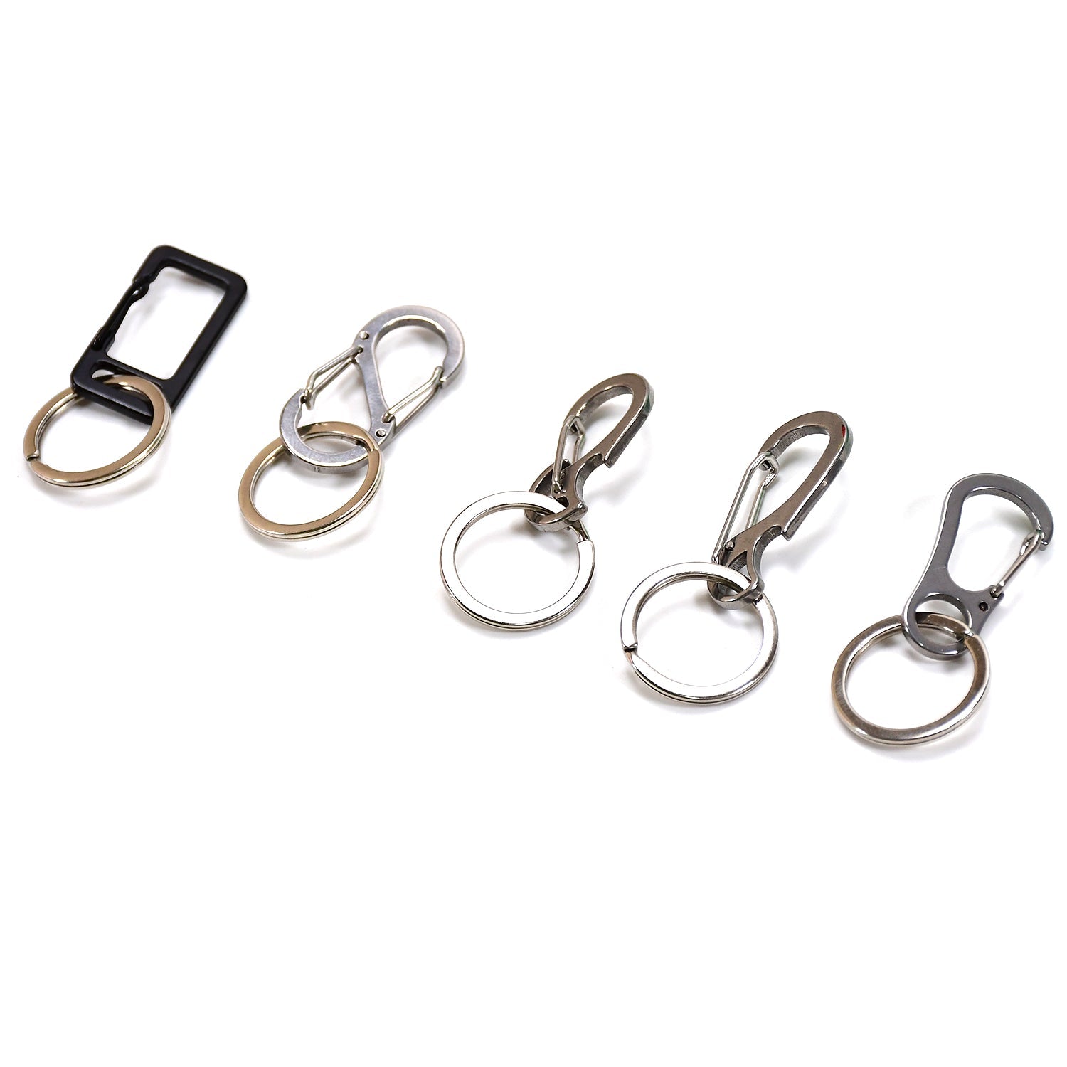 4048 Small Steel Key Ring Clip, Car Keychain Clip Key Ring Hook Keychain Holder Key Finder For Bikes Car Keychains Keychain Business Gift for Men and Women 