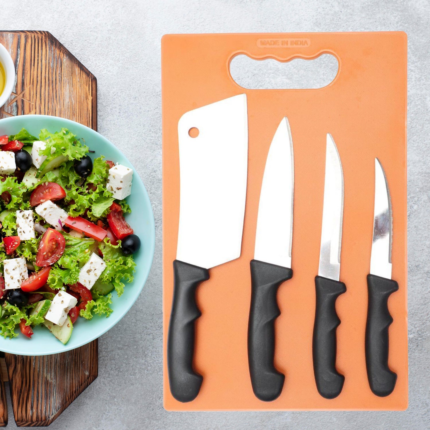 2572 Chopping Board with Knife Set (Pack of 5) 