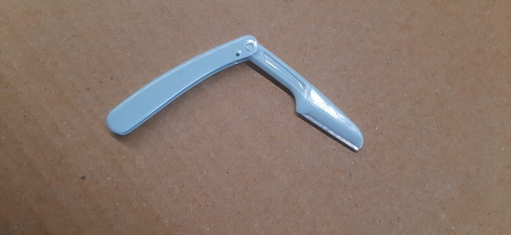 6493 Plastic Straight Edge Barber Razors Shaving Razor Mens Manual Shaver 