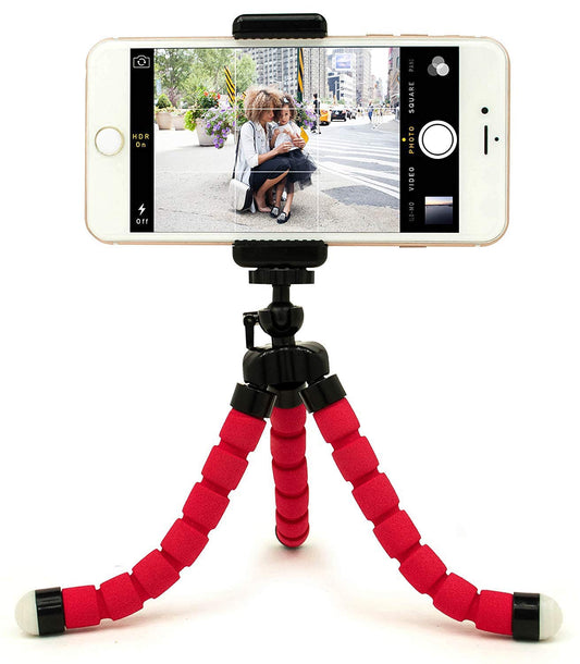 Portable Mini Octopus Tripod Stand with Phone Holder for Live Selfie, Mobile Phone Portable and Adjustable Stand