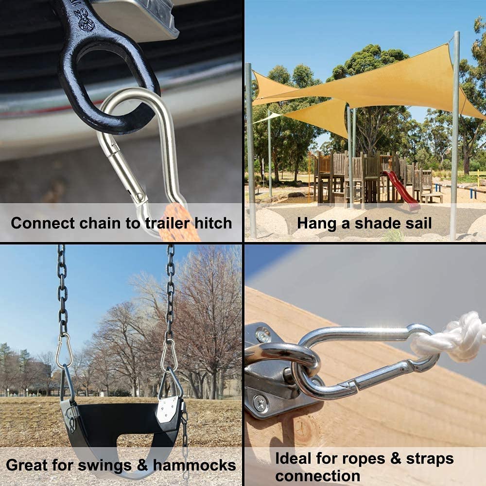 7536 Keychain Heavy Duty 304 Stainless Steel Swing Connector for Weightlifting Mountain Climbing Sport Gym Home Outdoor 