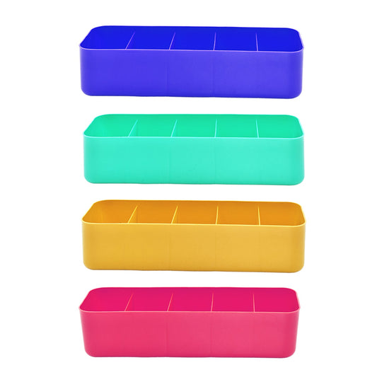 7209 Dividers Tray Organizer Clear Plastic Case Storage Tray (Multicolour) 