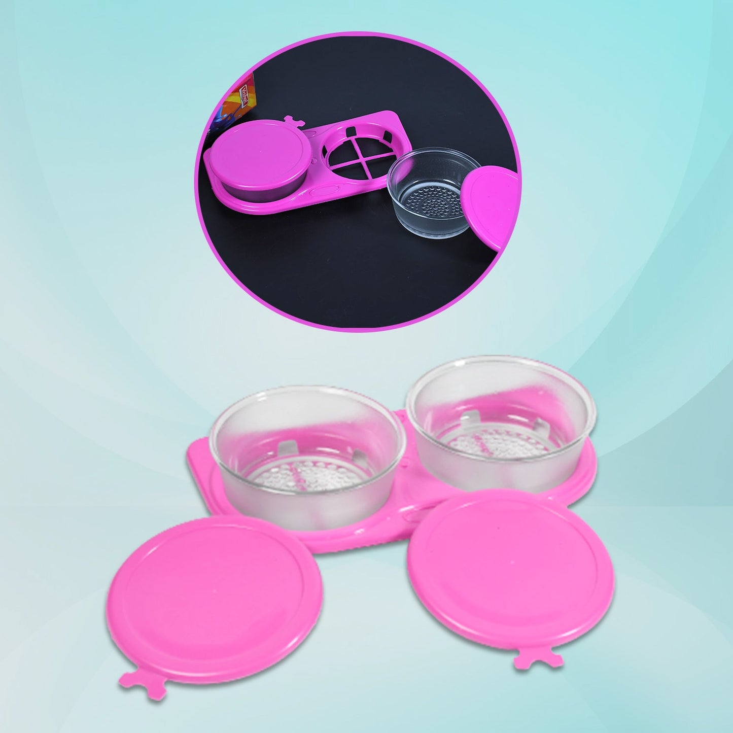 5288 Crackle Jar With Tray Classic Design Serving Tray & Jar For Home & Kitchen Use 