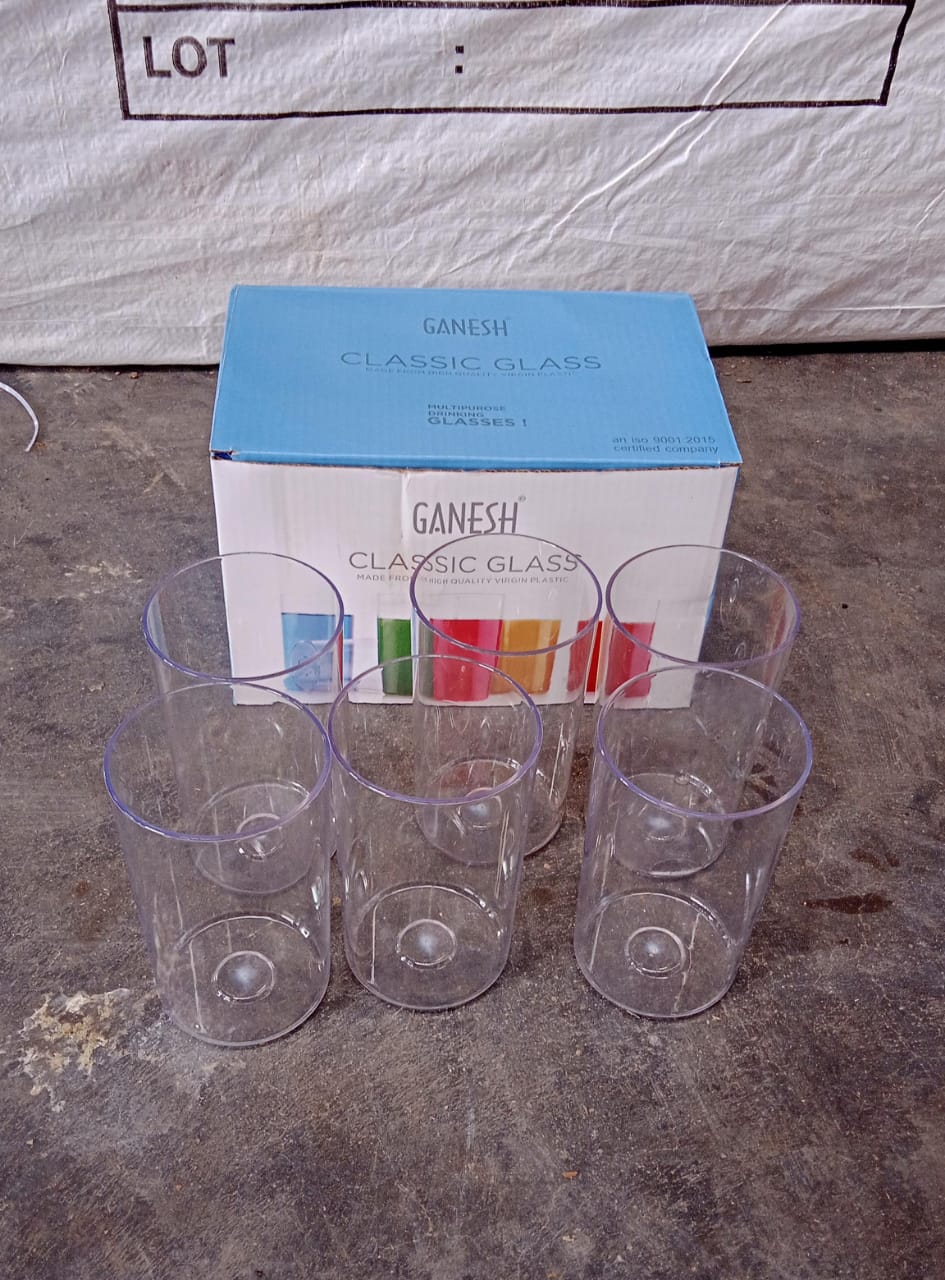 Ganesh Classic Glass Set of-6 (Each Glass 350ml)